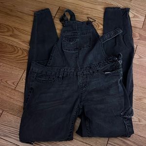 Dark grey overall skinny jeans